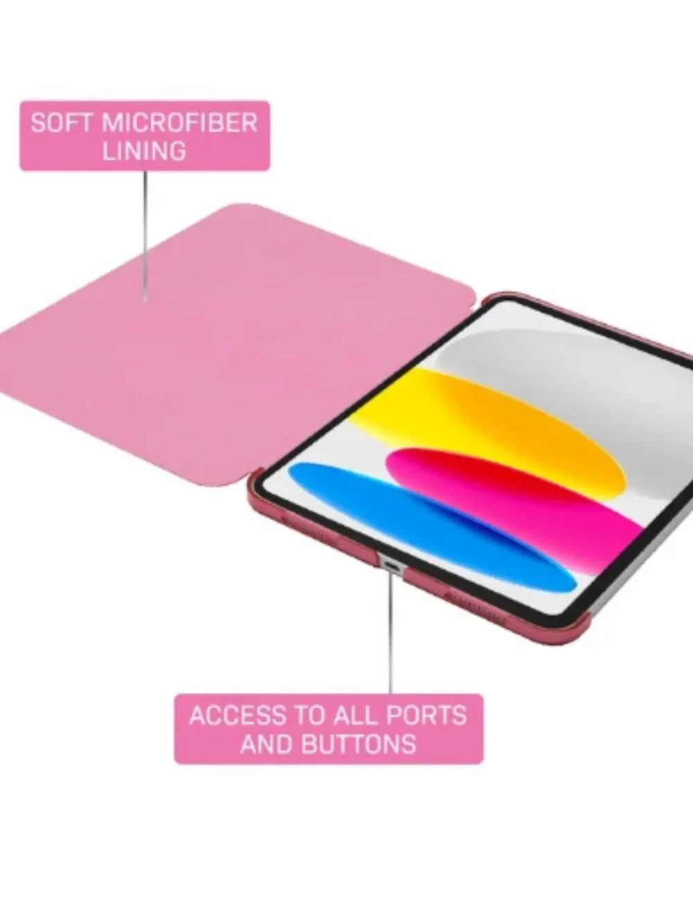 Body Glove Tablet Folio Case for iPad (A16) / iPad (10th gen) - Bright Pink